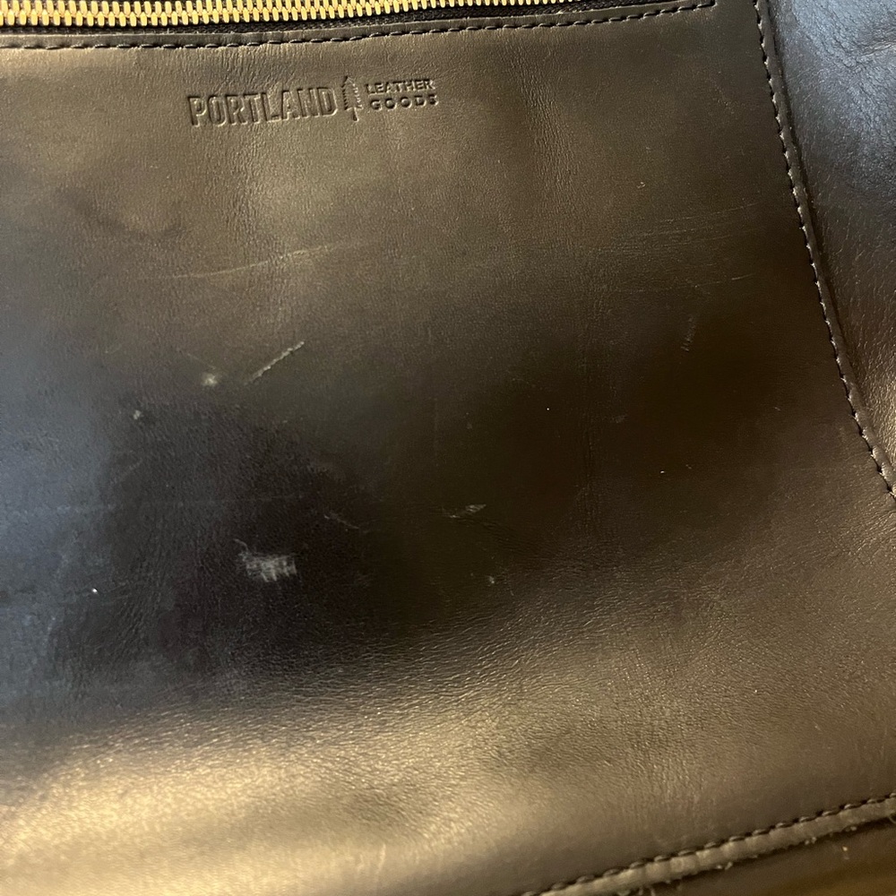 Portland Leather goods Black Backpack tote - Picture 5 of 8